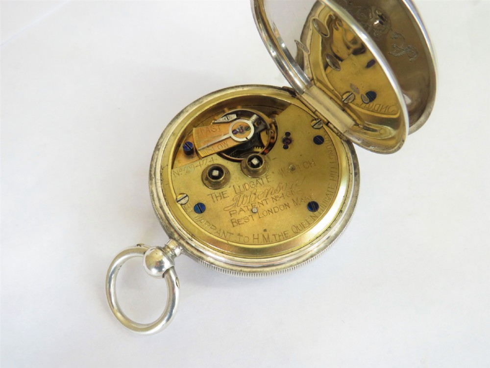 Antique silver “Ludgate” pocket watch, J W Benson View III