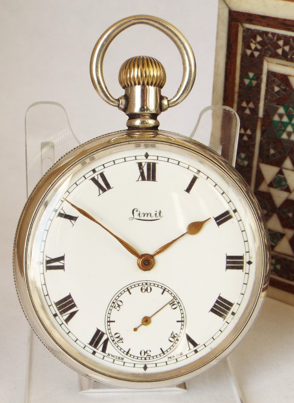 Antique 1913 silver Limit pocket watch.