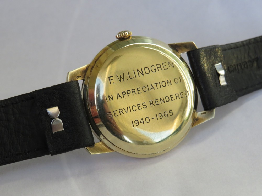 Gents 9ct gold Longines automatic wrist watch View III