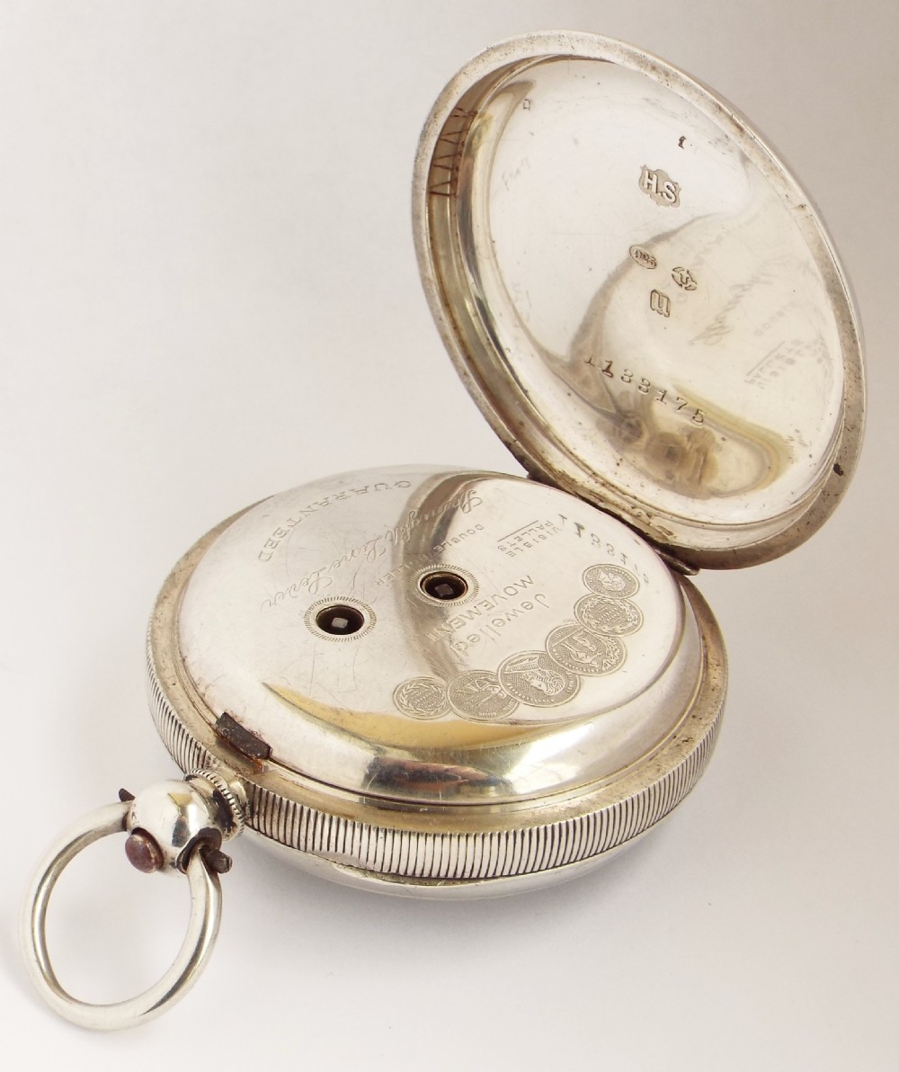 Antique 1915 silver H Samuel pocket watch View II