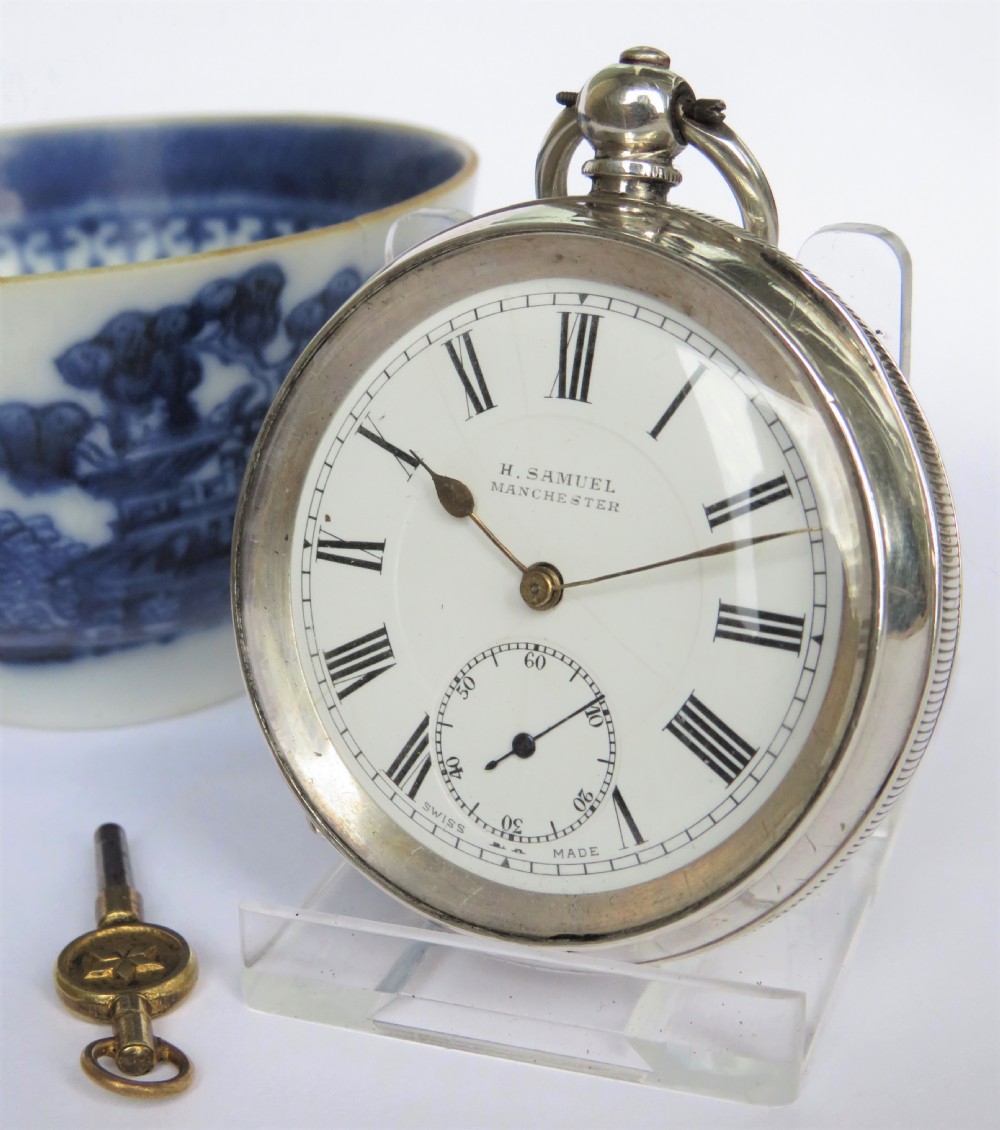 Antique 1915 silver H Samuel pocket watch