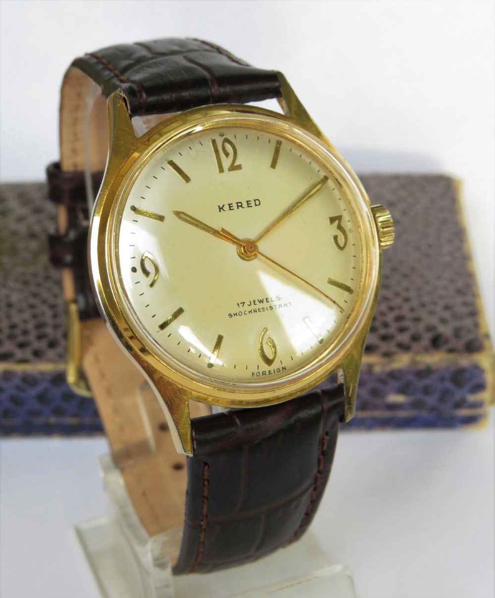 Gents boxed 1950s Kered wrist watch