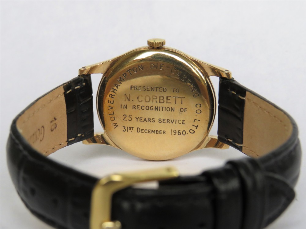 Mid-size 9ct gold Hefik wrist watch, 1959 View IV
