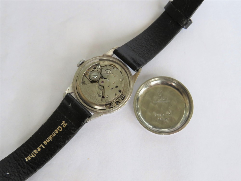 Gents 1940s Movado bumper automatic wrist watch View III