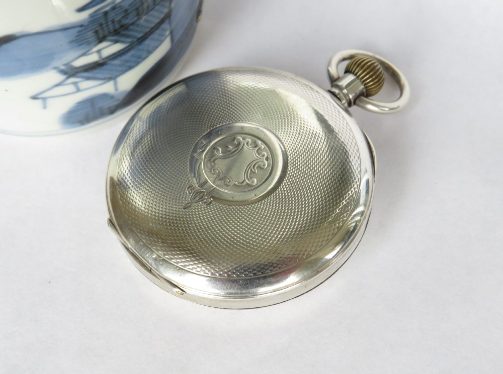 Antique 1919 silver Limit pocket watch View VI