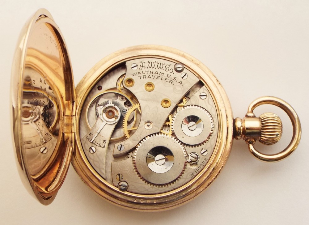 1928 Waltham Traveler full hunter pocket watch. View VI