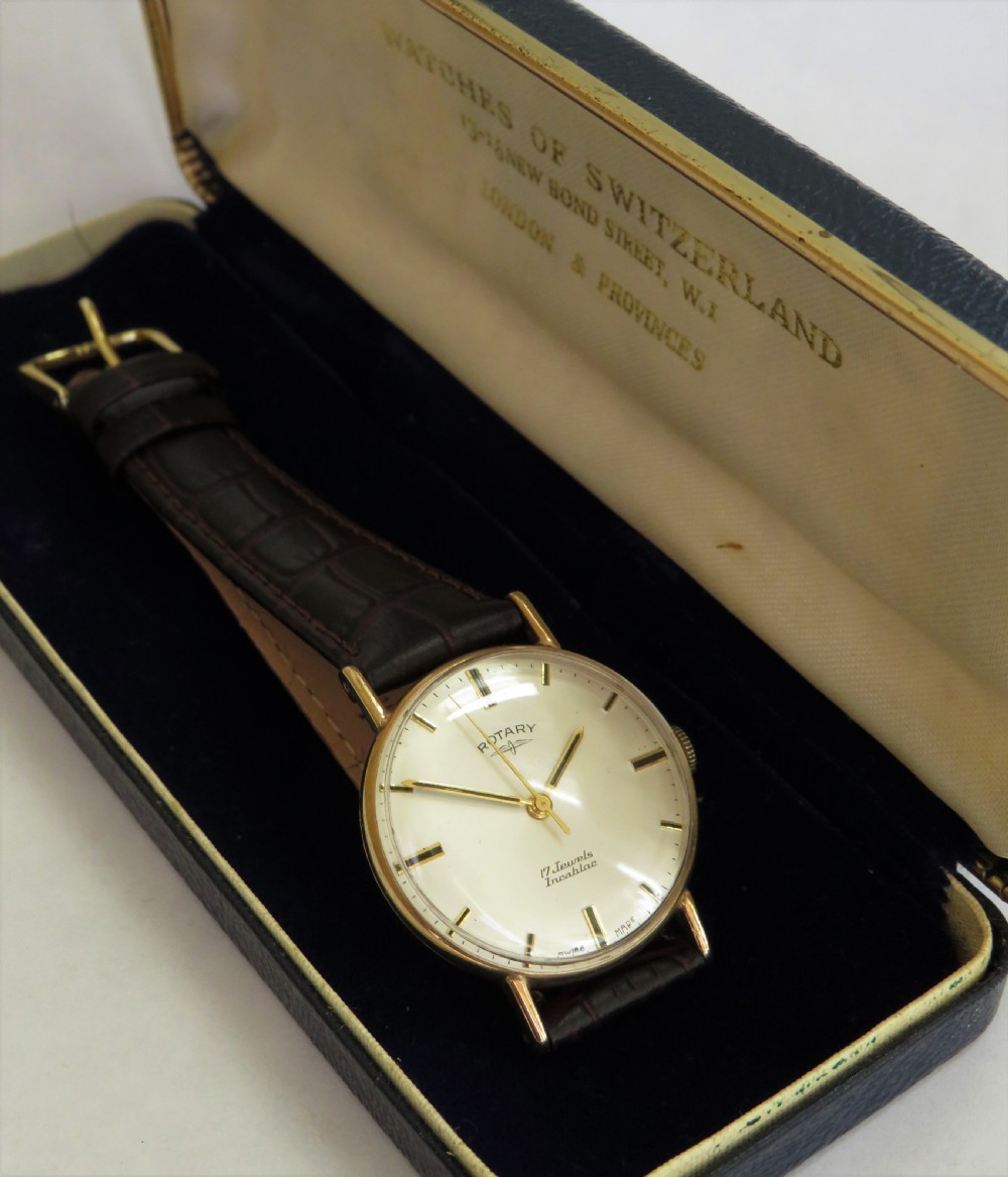 Gents 9ct gold Rotary wrist watch, 1968 View II