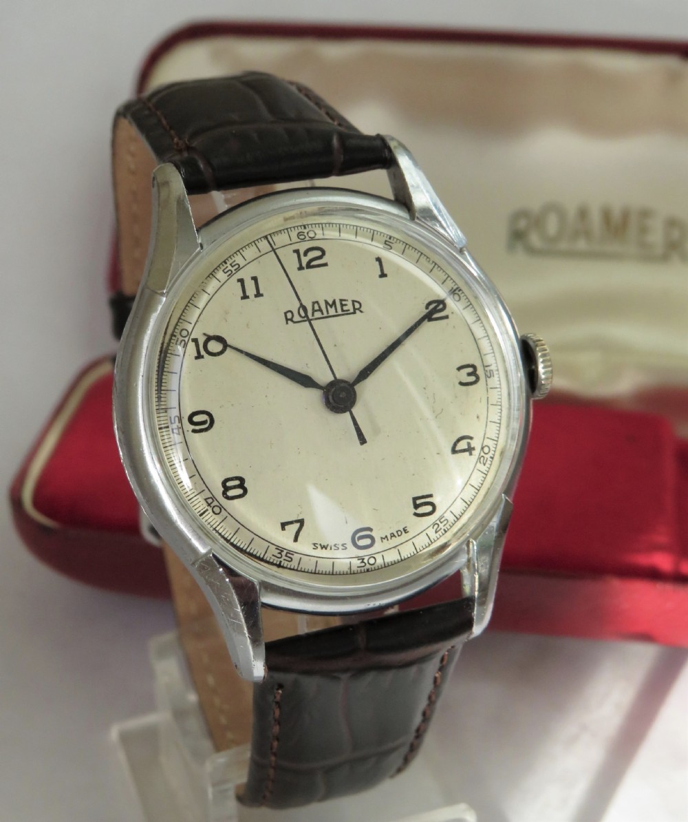 Gents 1950s Roamer wrist watch, boxed View II