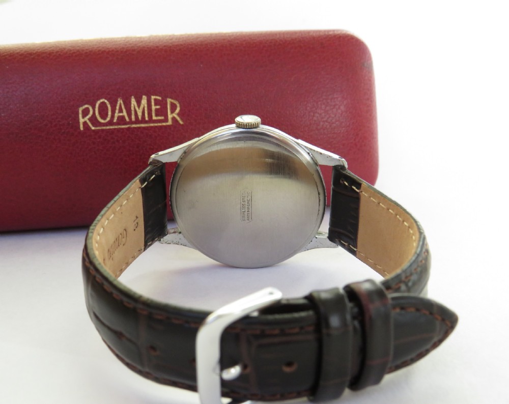 Gents 1950s Roamer wrist watch, boxed View V