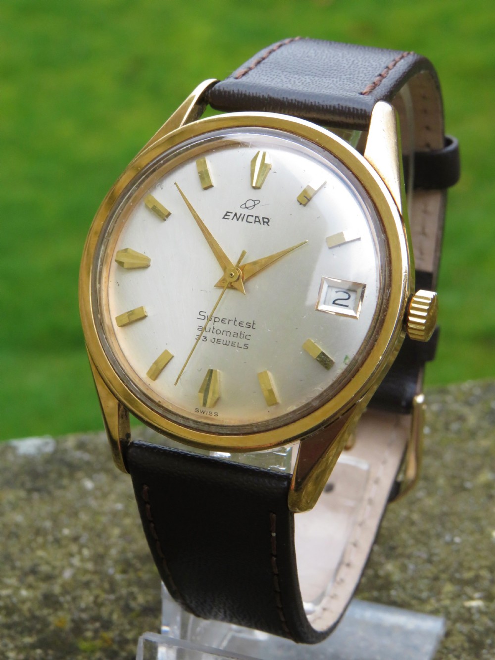 Gents 1960s Enicar Supertest Sea Pearl wrist watch