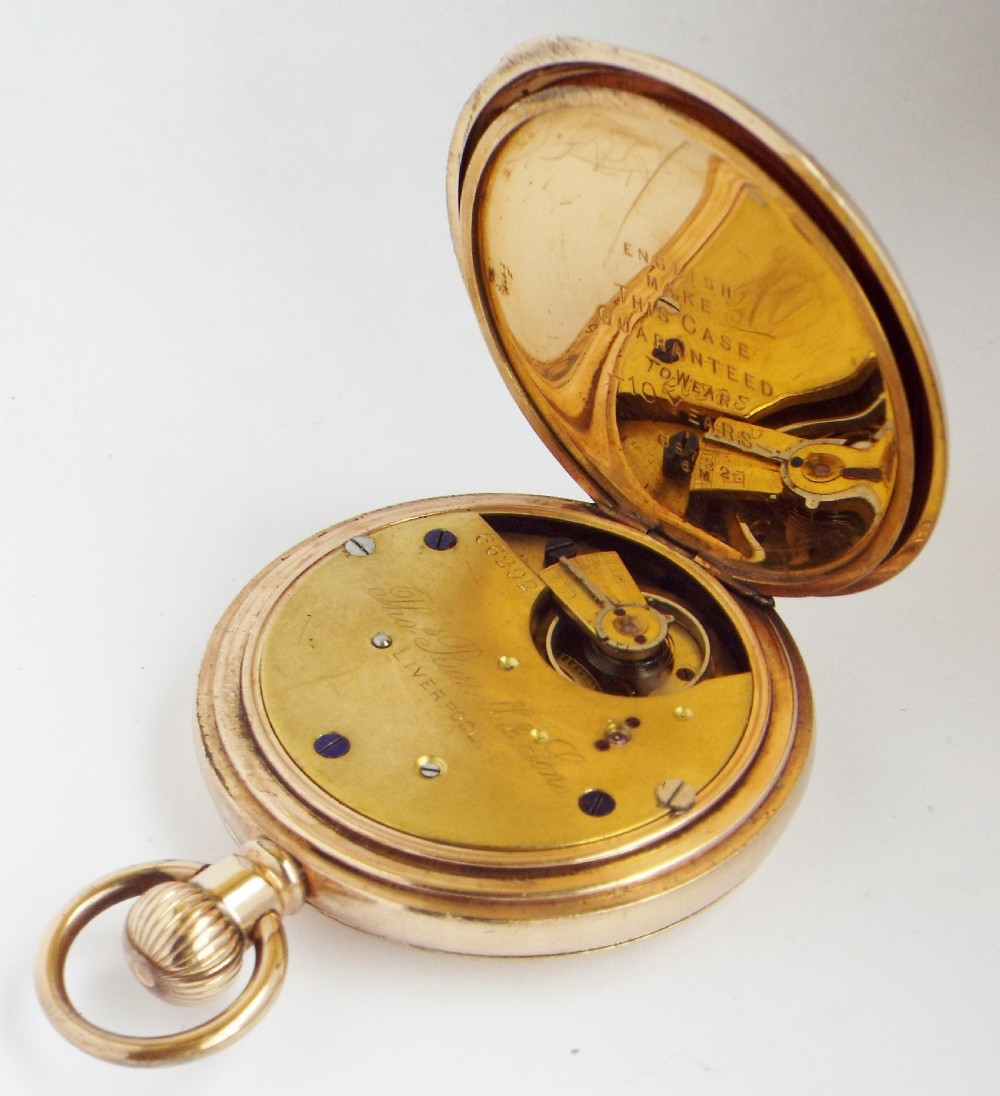 An antique full hunter pocket watch by Thomas Russell. View VI