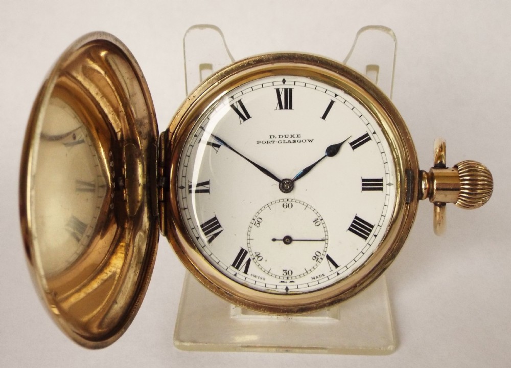 1920s Electa full hunter pocket watch, Port Glasgow.