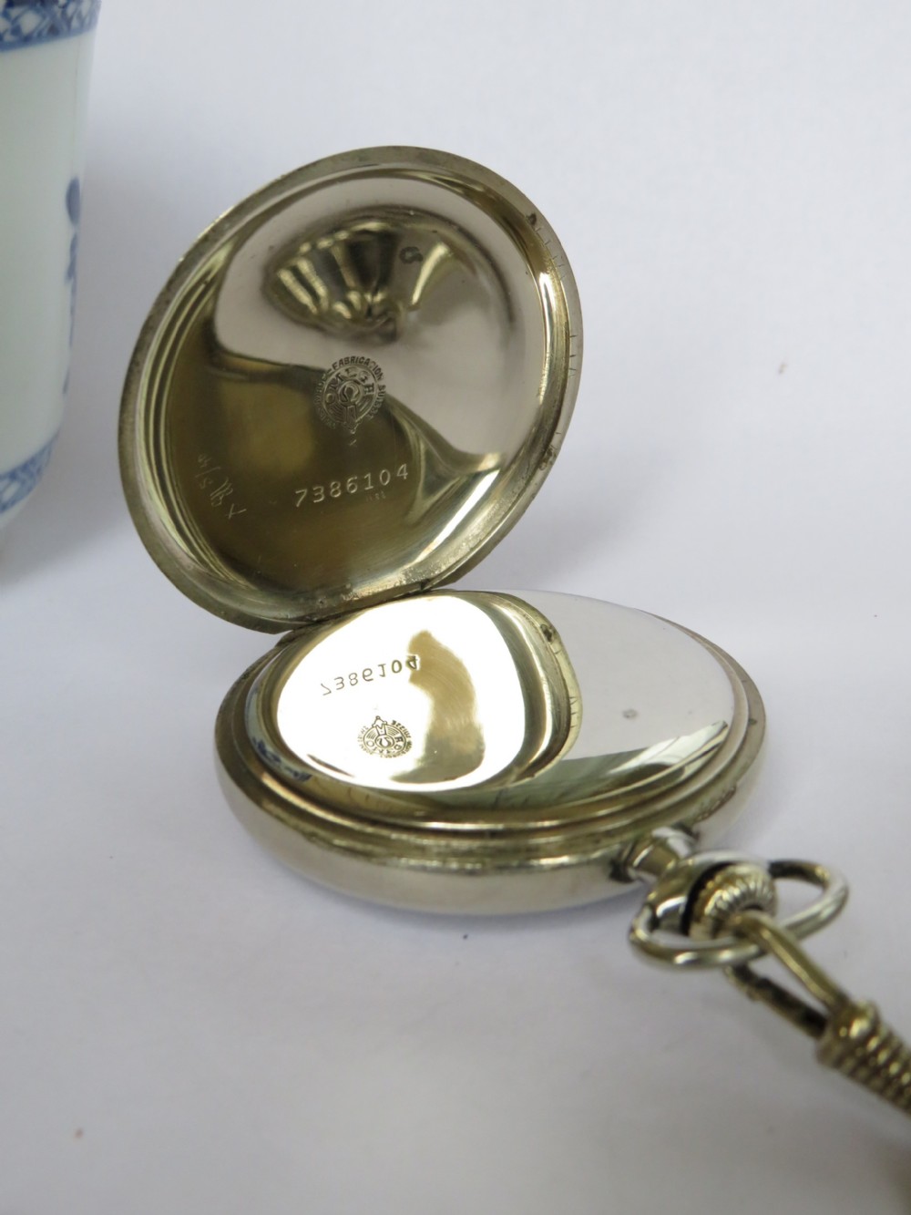 1925 Omega pocket watch and chain View II