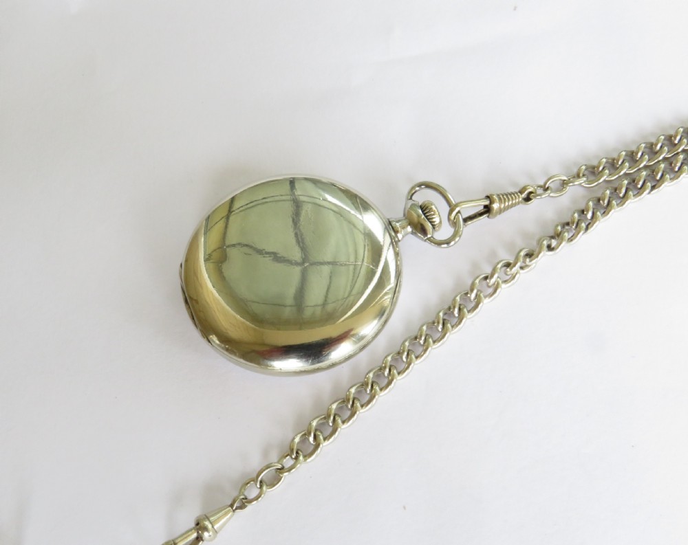 1925 Omega pocket watch and chain View IV