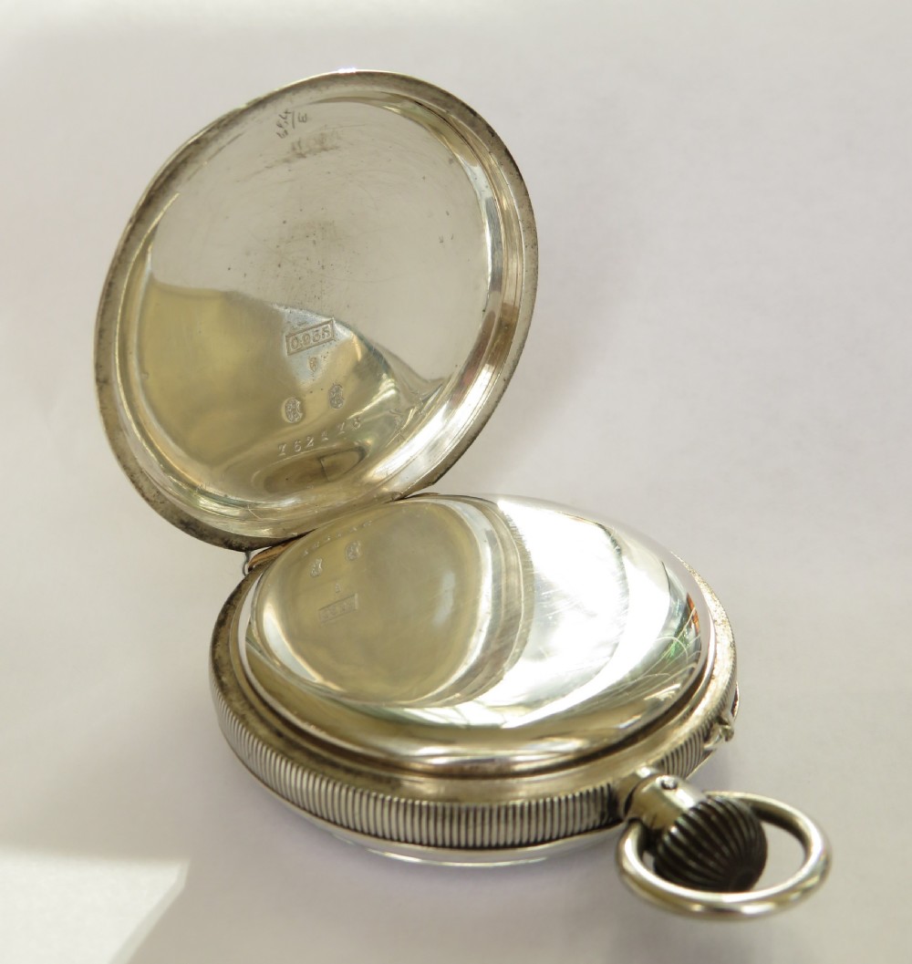 Antique silver Longines pocket watch View II