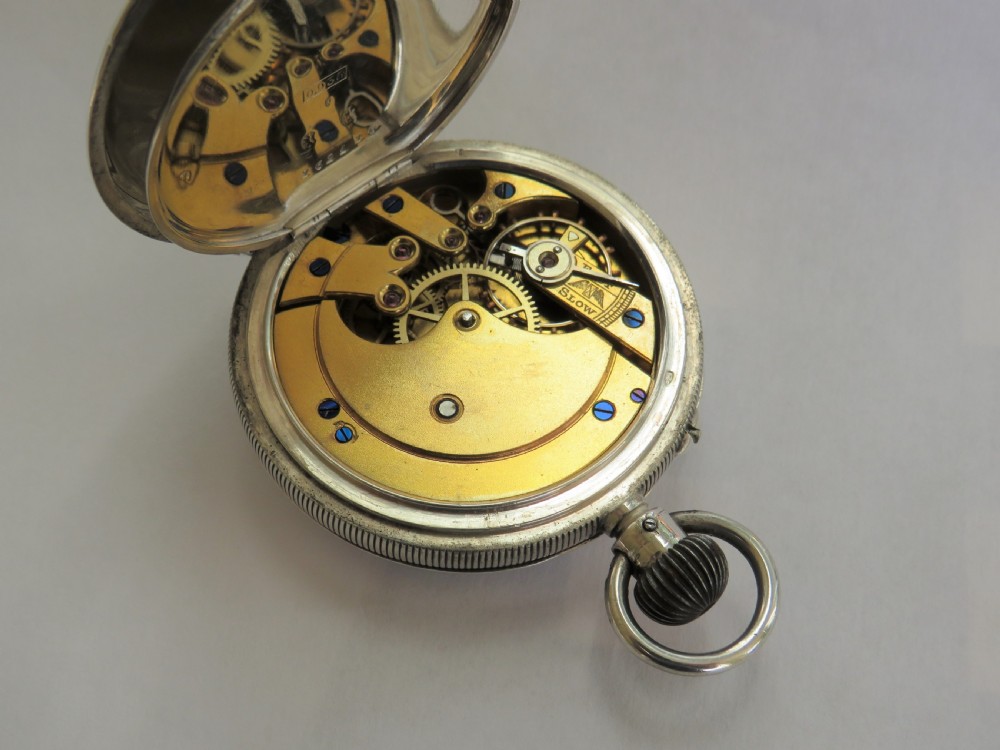 Antique silver Longines pocket watch View III