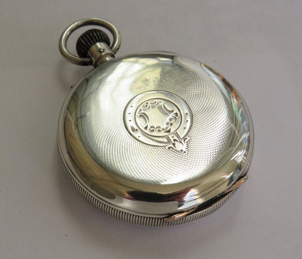 Antique silver Longines pocket watch View IV