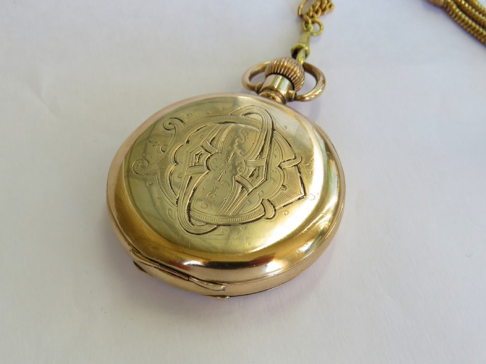 Antique Vertex Revue pocket watch and chain View V
