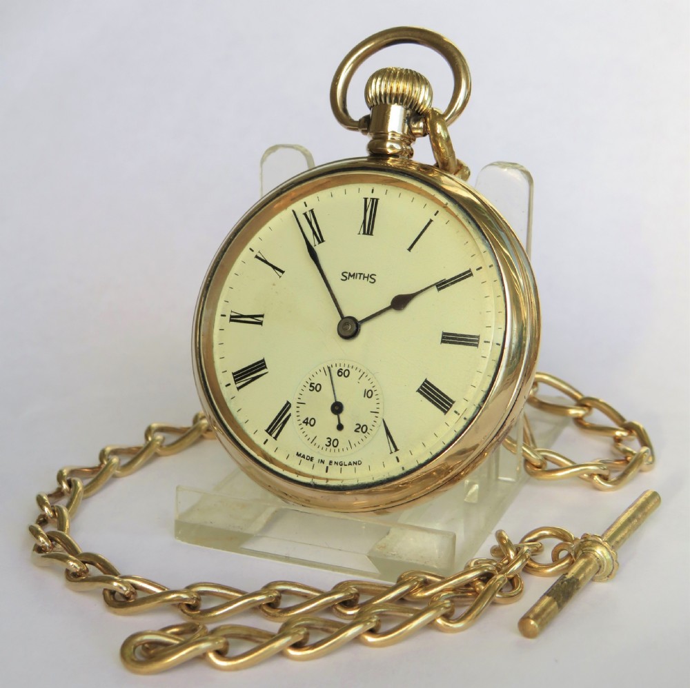 1940s Smiths pocket watch and chain