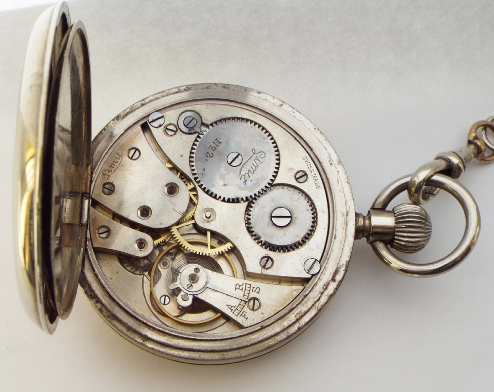 1920s Limit No 2 pocket watch and chain. View IV