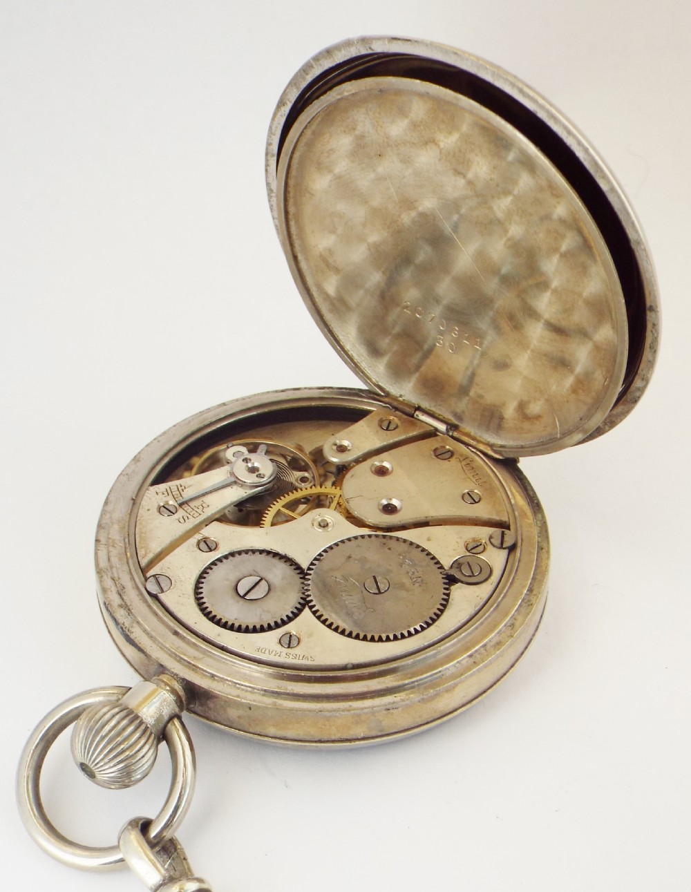 1920s Limit No 2 pocket watch and chain. View V