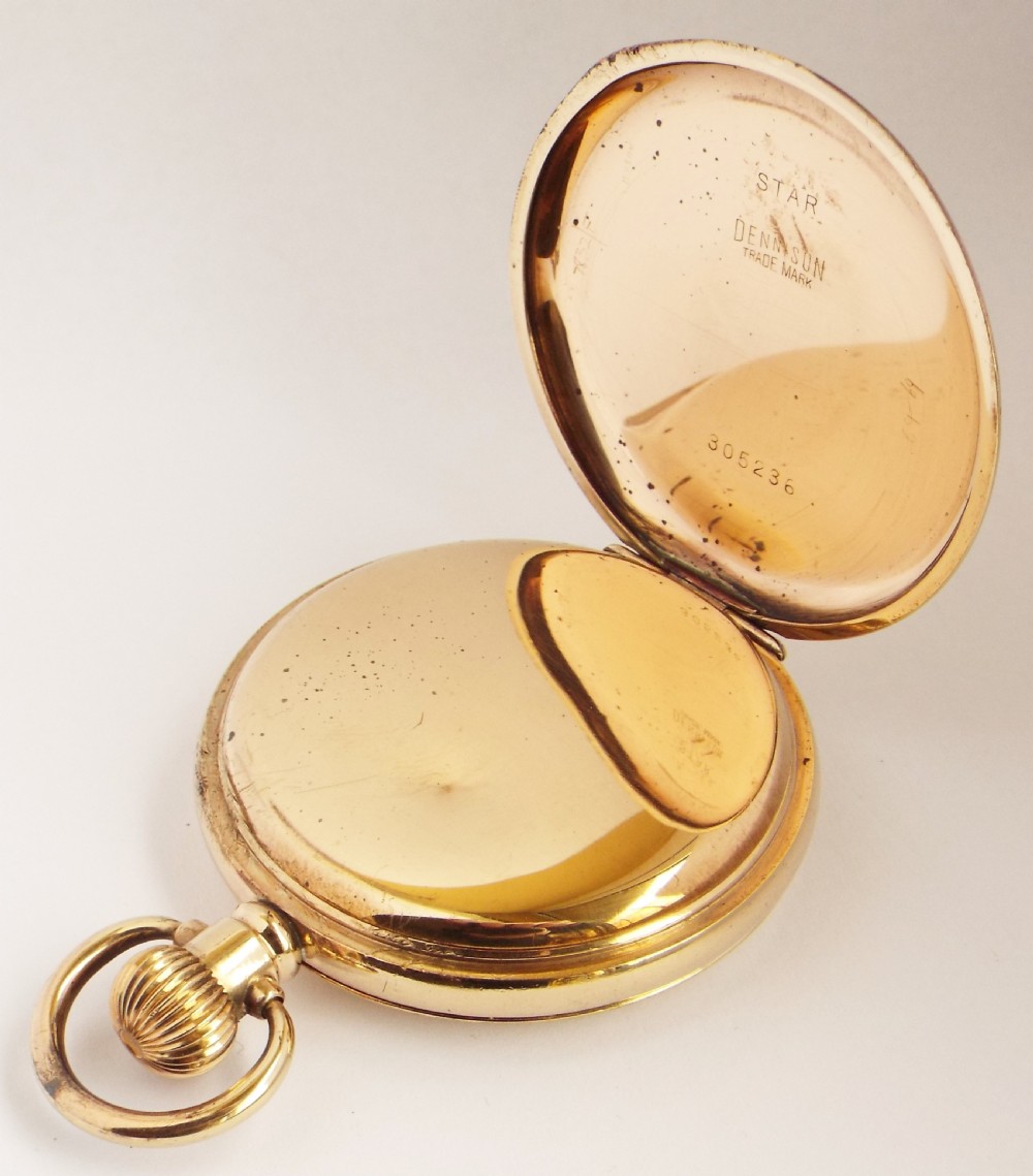 A vintage 1920s Stayte full hunter pocket watch.  View IV