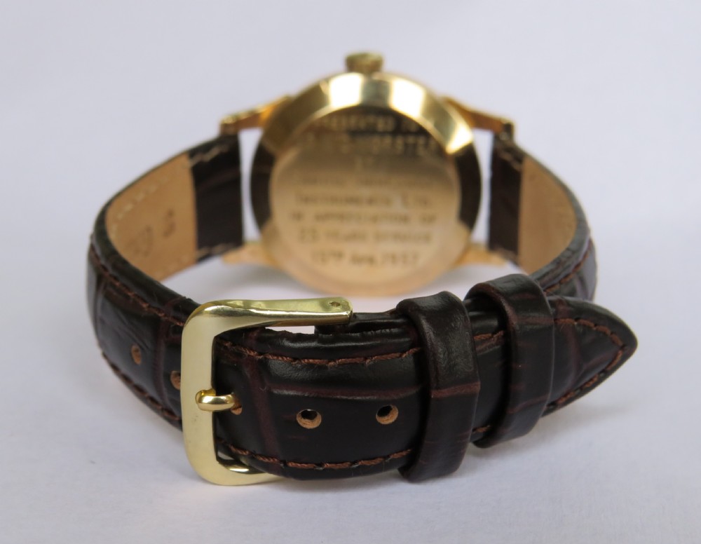 Gents 9ct gold Smiths De Luxe wrist watch, 1955 View III