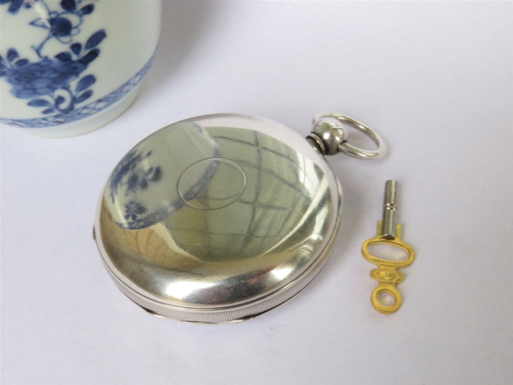 Antique silver Waltham pocket watch, 1871 View II