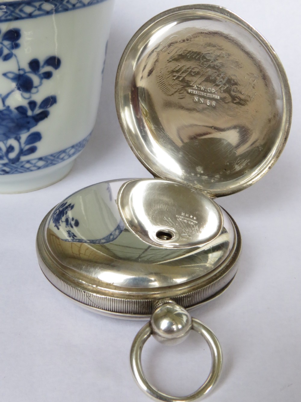 Antique silver Waltham pocket watch, 1871 View IV
