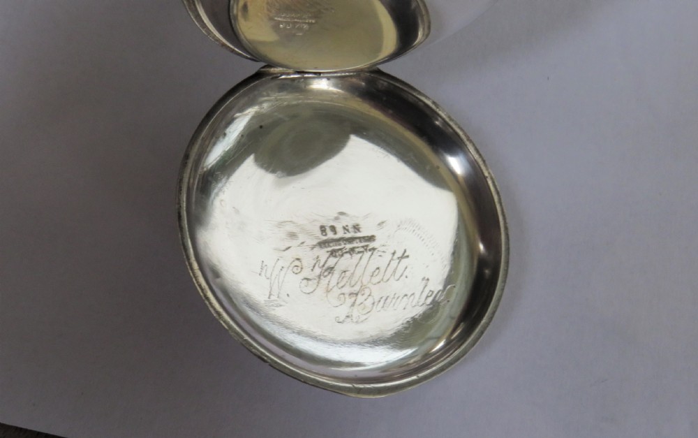 Antique silver Waltham pocket watch, 1871 View V
