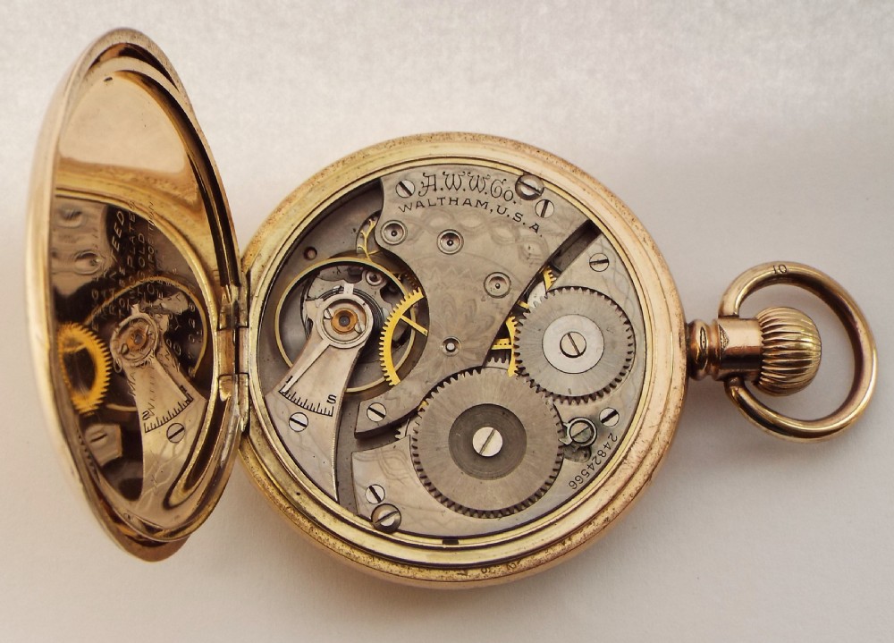 1920s Waltham Traveler full hunter pocket watch. View VI