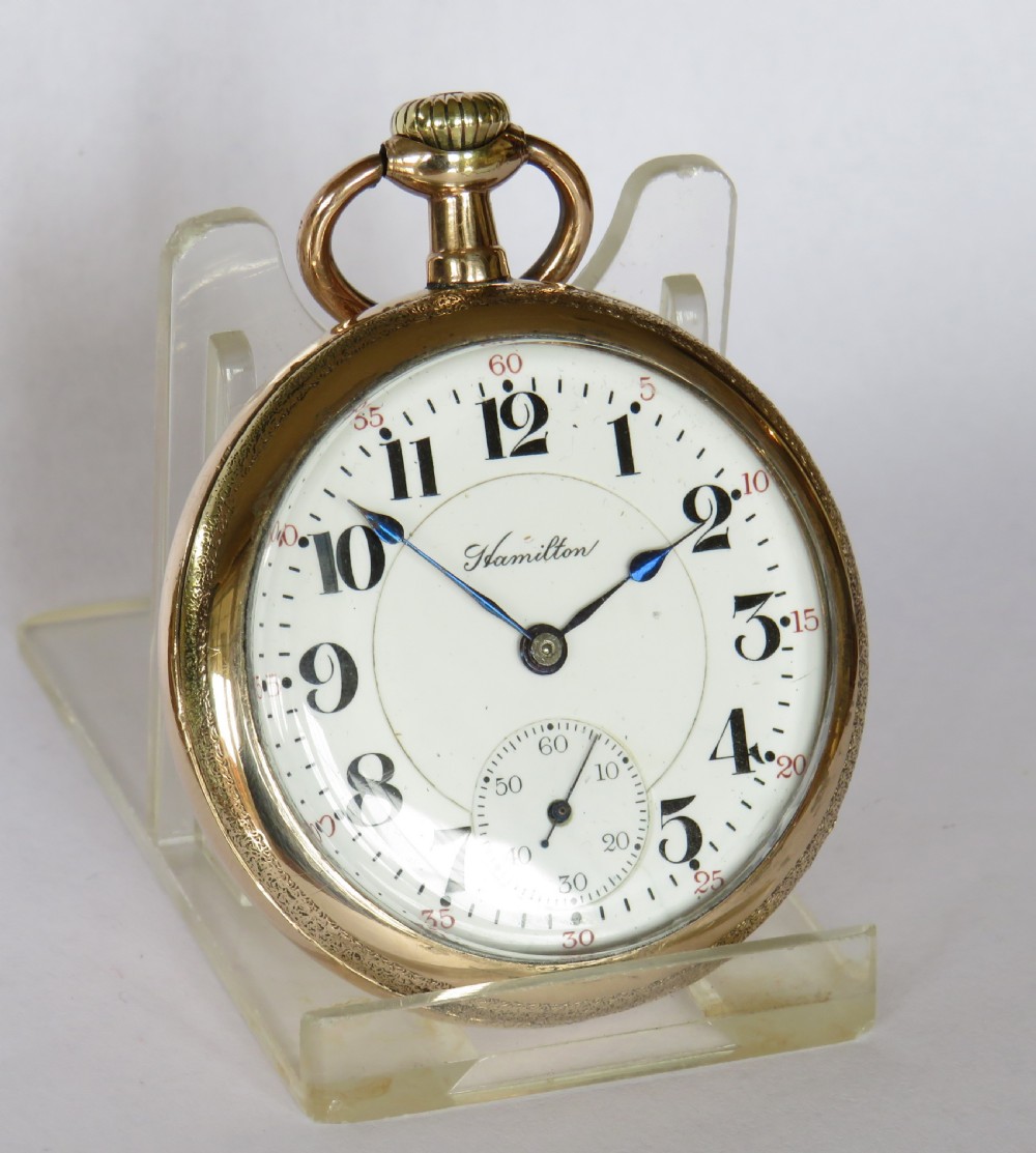 Antique Hamilton railroad pocket watch, 1914