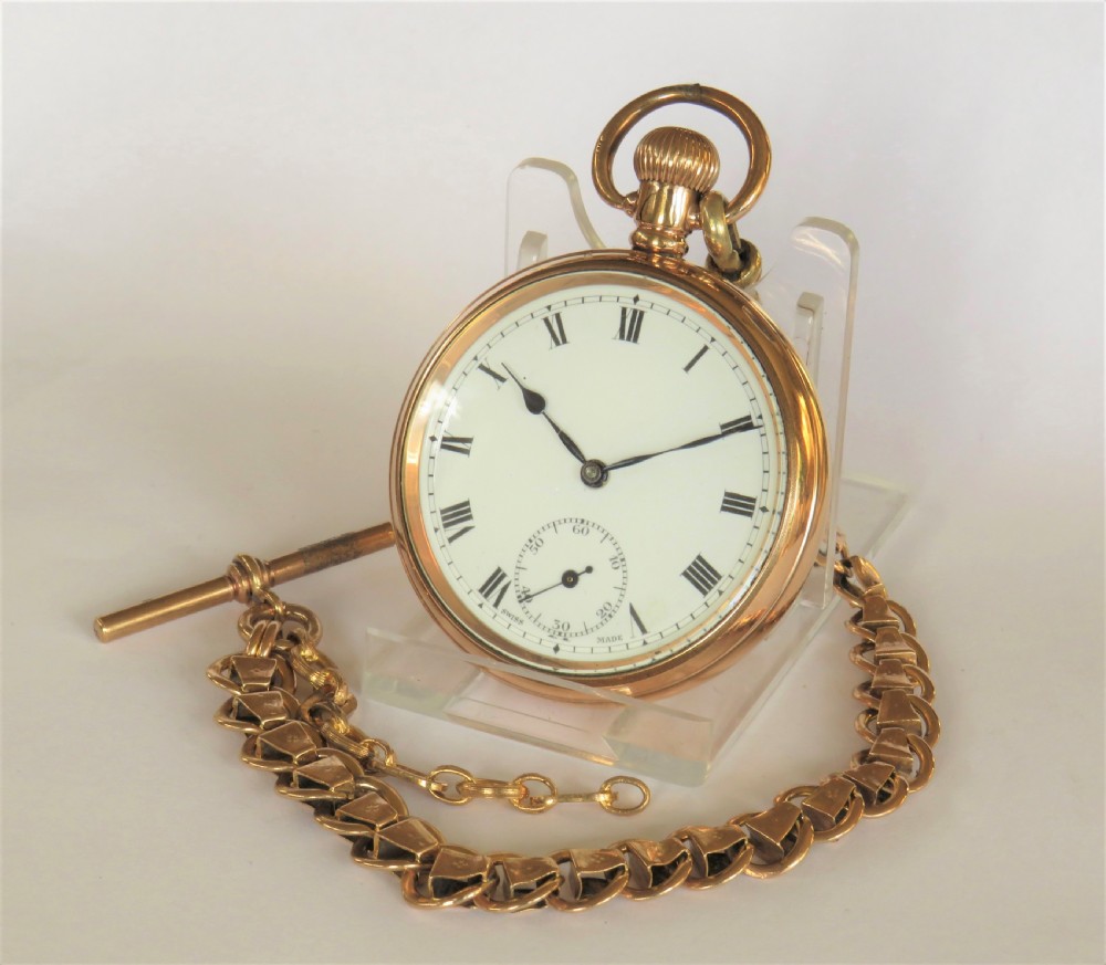 Antique Cortebert pocket watch and albert