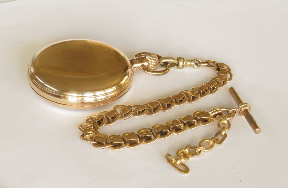 Antique Cortebert pocket watch and albert View II