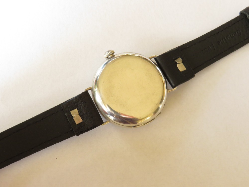 Gents antique silver Zenith watch, Favre Leuba View II