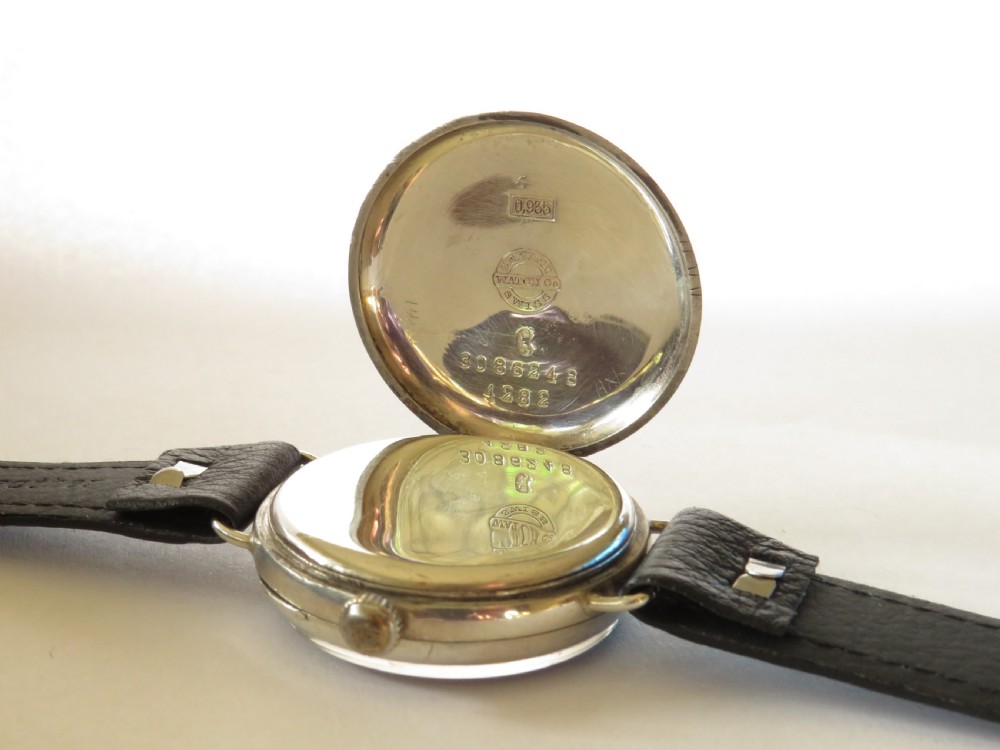 Gents antique silver Zenith watch, Favre Leuba View III