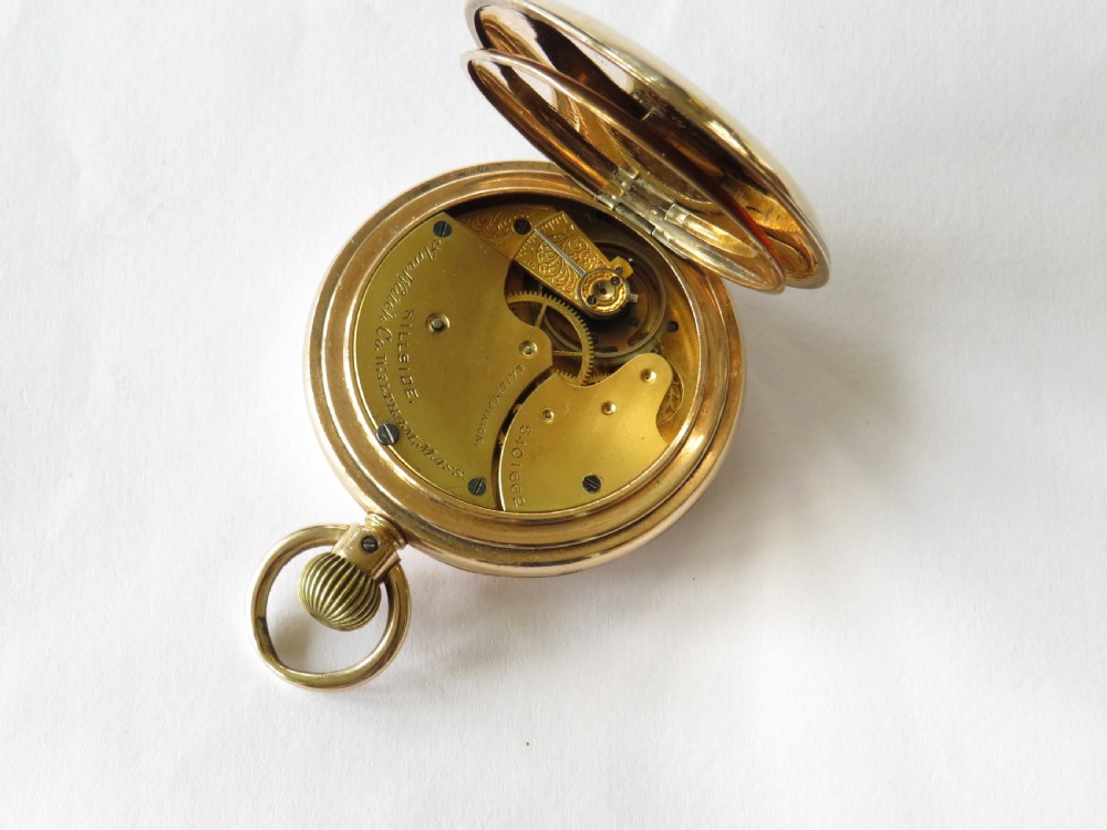 1892 Waltham Hillside half hunter pocket watch View IV