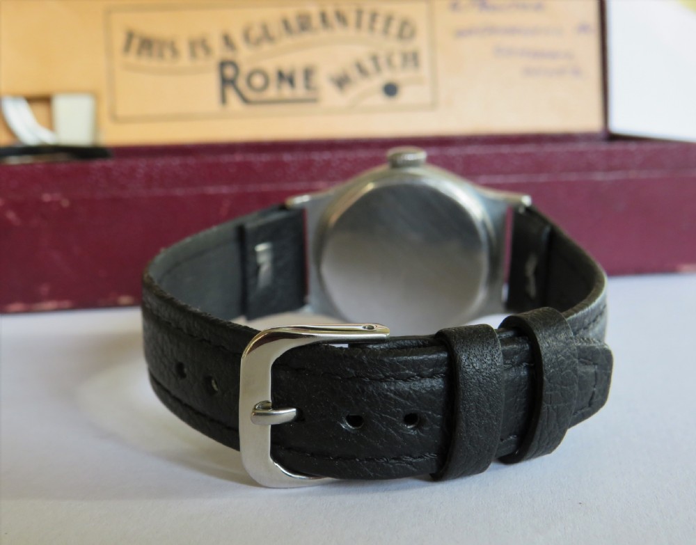 1930s Rone wrist watch with box, papers and tools View V