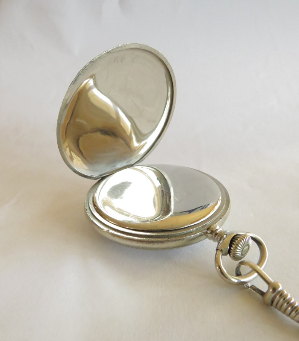 1930s Lanco pocket watch and chain View IV