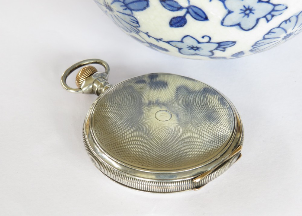 1940s Cyma silver full hunter pocket watch View IV