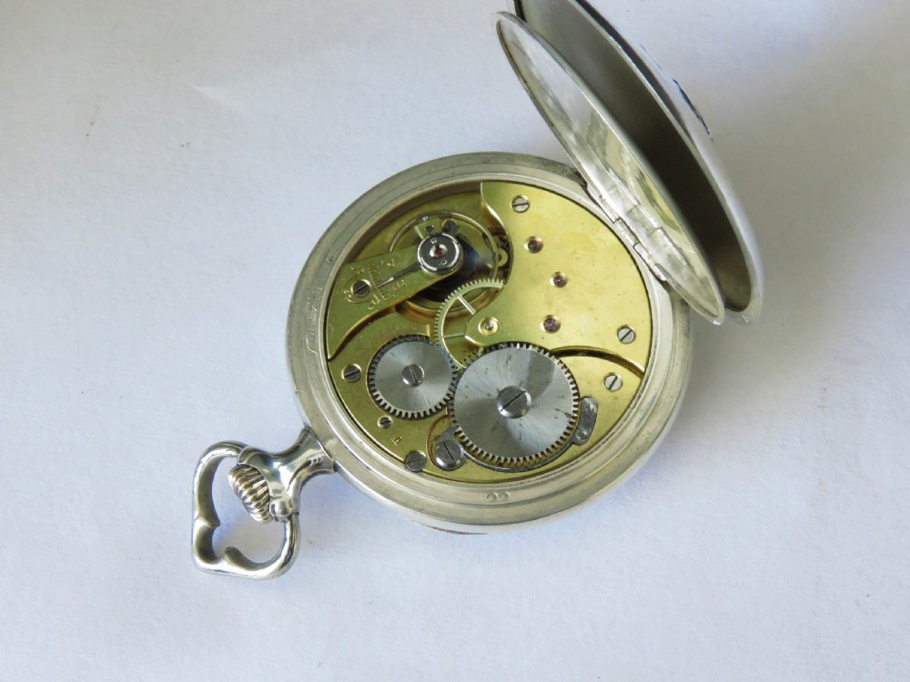 Antique silver Tribaudeau religious pocket watch View V