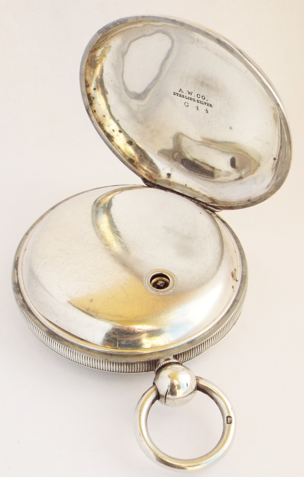 Antique silver Waltham Ellery pocket watch. View III