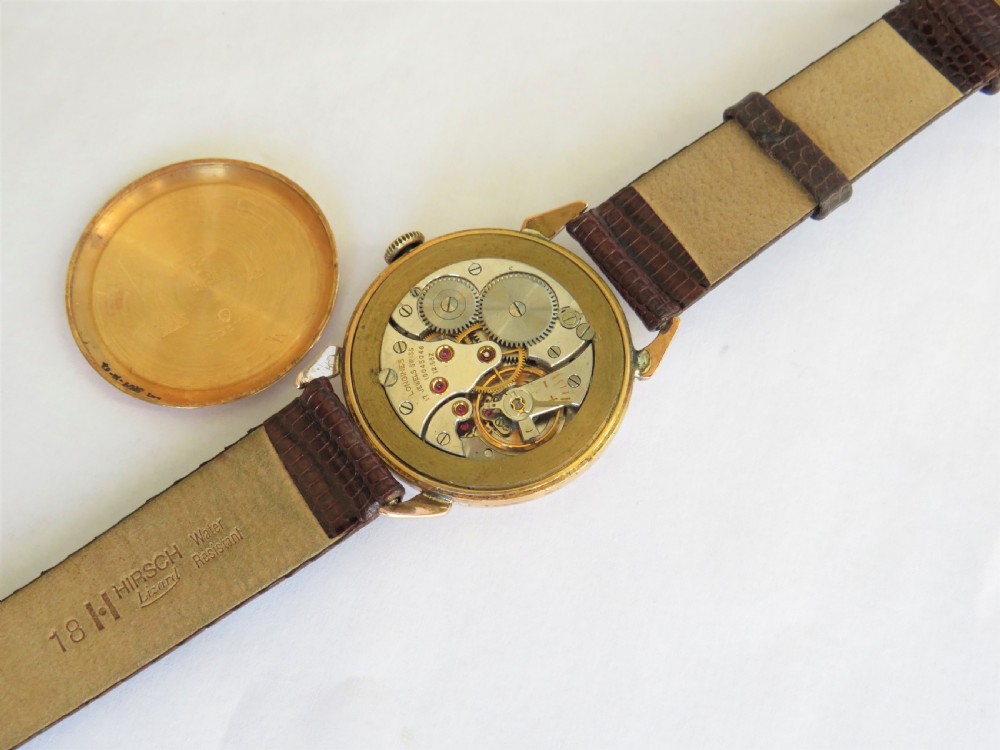 Gents large 18ct gold Longines Chronometre watch View V