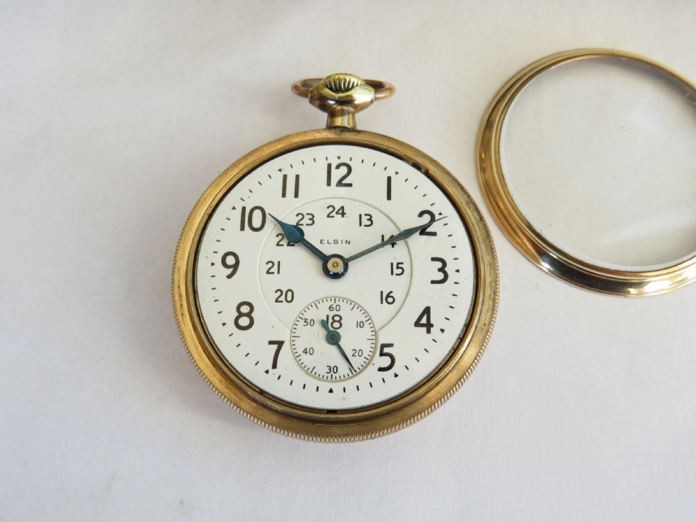 1920 Elgin B W Raymond railroad pocket watch View II