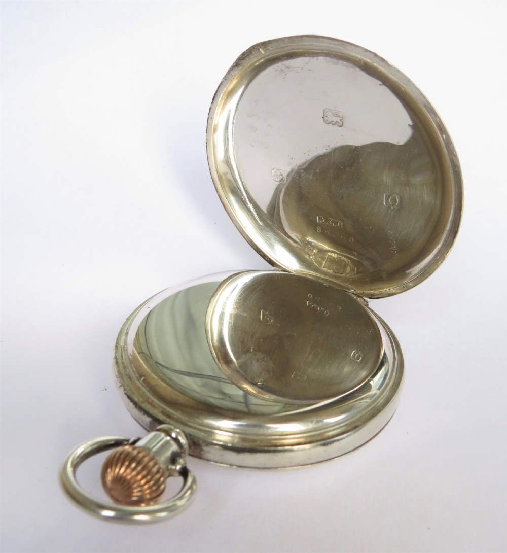 1913 silver Coventry Astral hunter pocket watch View IV