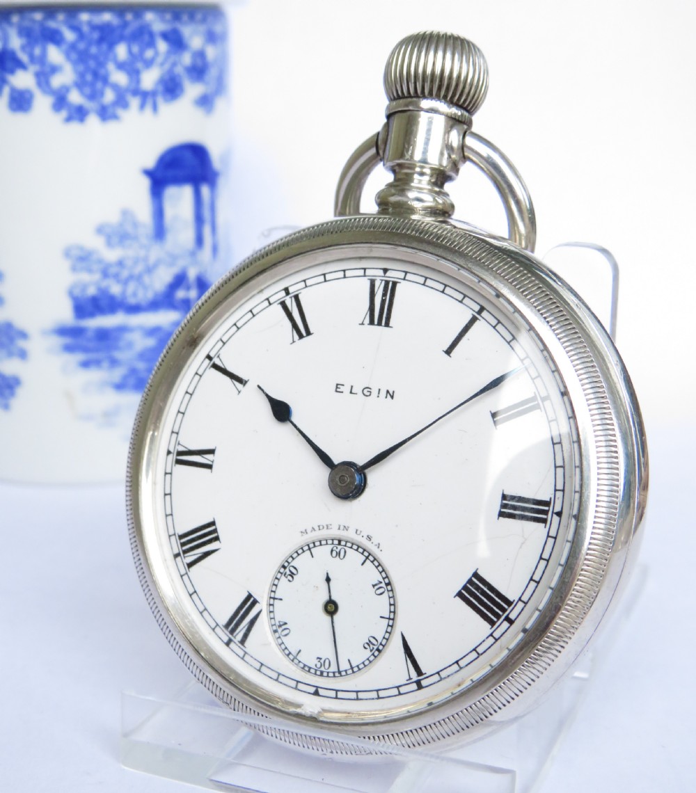 1920s silver Elgin pocket watch