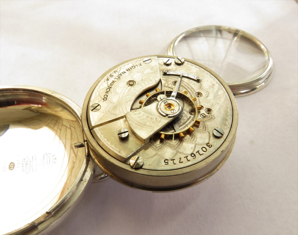 1920s silver Elgin pocket watch View IV