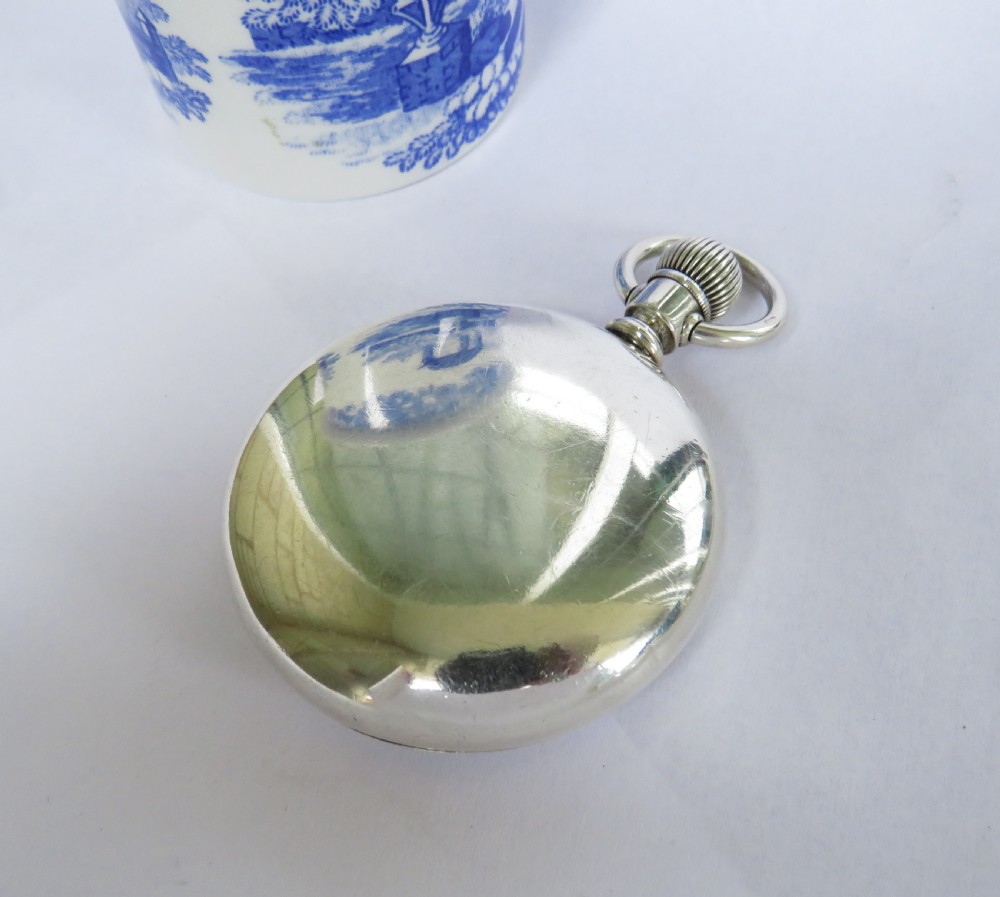 1920s silver Elgin pocket watch View V