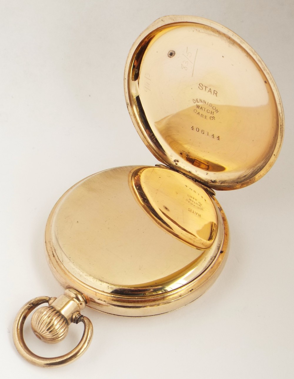 Antique Buren full hunter pocket watch. View IV