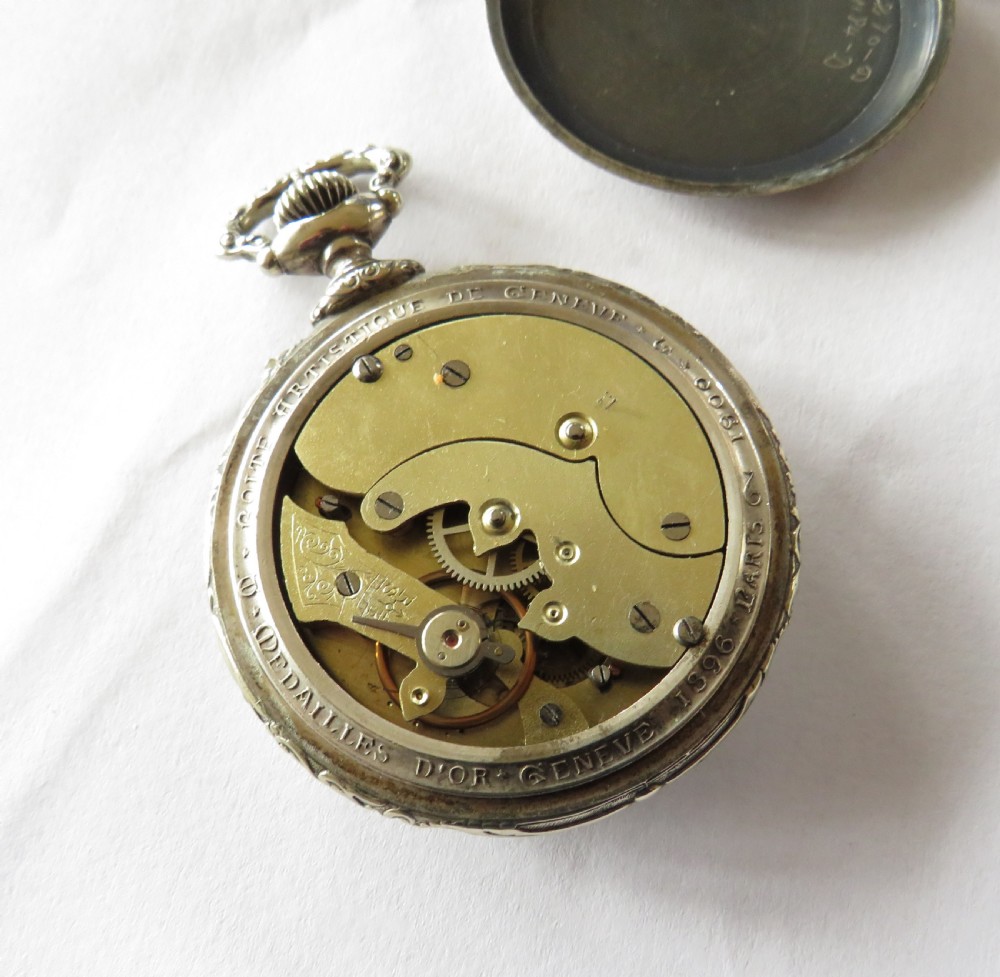 Antique pocket watch, pre-raphaelite design View III